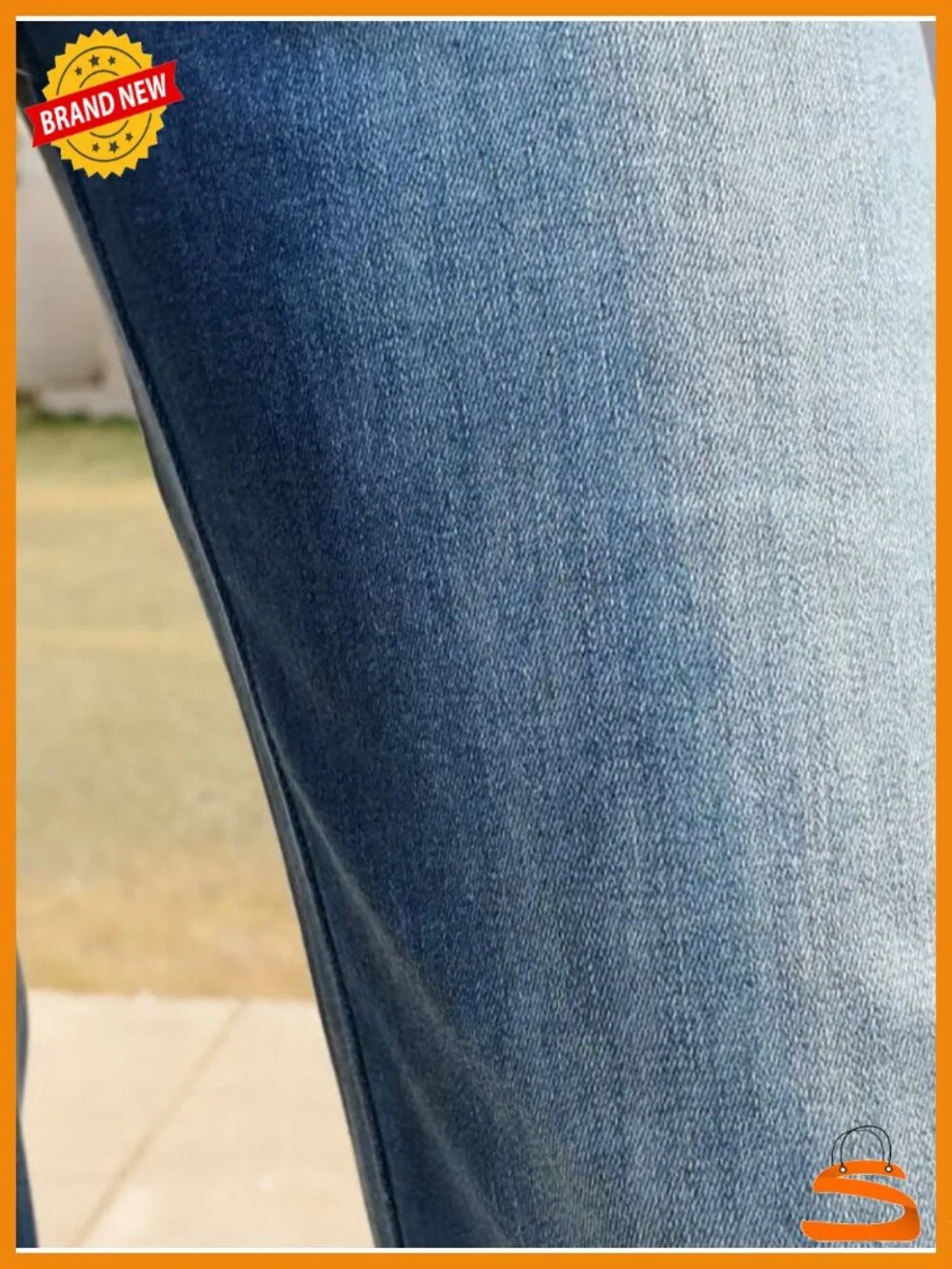 High Waisted Wide Leg Baggy Jeans with Flap Pockets